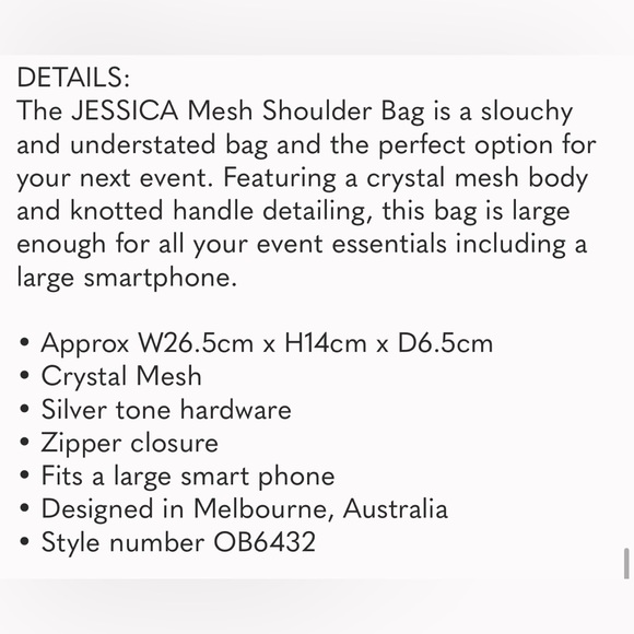 Olga Berg Mesh Rhinestone bag - Picture 8 of 8